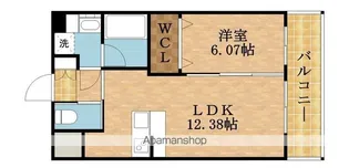 プレジオ三国ASIAN【9階】の間取り
