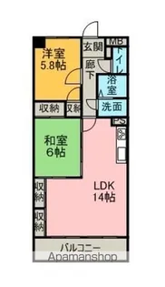 ルーセント向イ山【302号室】の間取り