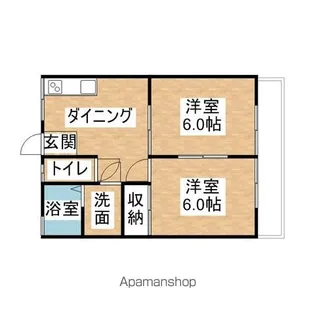 グリーンモール大和【103号室】の間取り