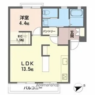 ヴァン・ヴェール【203号室】の間取り