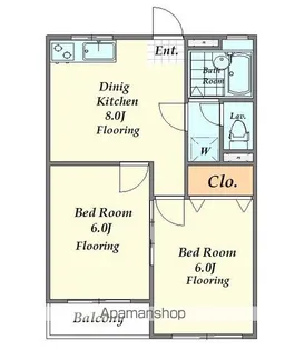 原マンション【107号室】の間取り