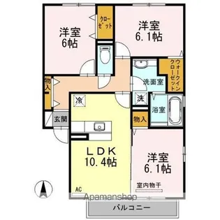 ブルースカイ大地【2階】の間取り