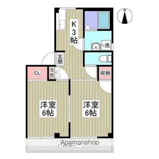 リベラルコーポ不動【2階】の間取り