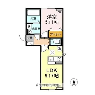 VILLA REGALO Ⅱ【1階】の間取り