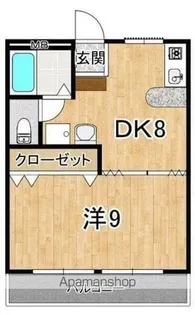 コーポオメガ【1階】の間取り