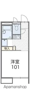 レオパレス1(ONE)【1階】の間取り