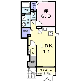 ムーランゼⅠ【1階】の間取り