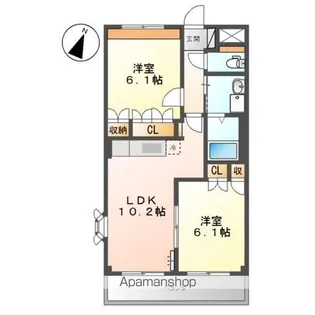 ラングウッド【2階】の間取り