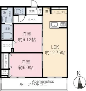 カーサファルコン【3階】の間取り