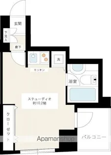 カスタリア新宿御苑【501号室号室】の間取り