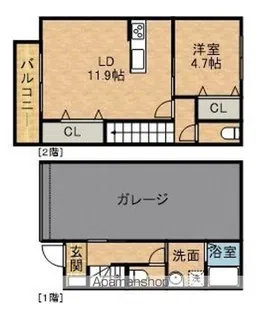 LA VIE GAREGE舞阪【1階】の間取り
