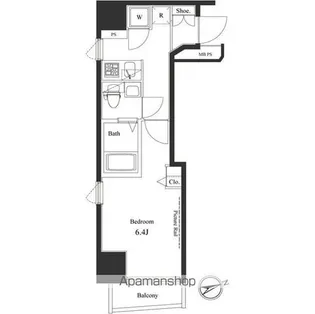 ヴェルト新宿イースト【9階】の間取り
