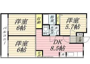 カサベルデU【401号室】の間取り