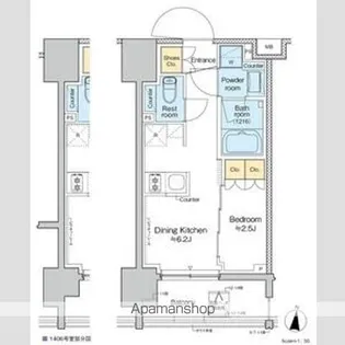 プラウドフラット亀戸ステーションプレイス【3階】の間取り