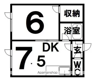 イトーコーポC棟【103号室】の間取り