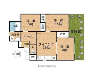 パセオ木田【13号室】の間取り