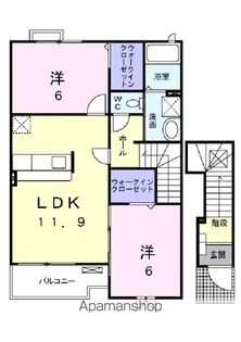 コメッソⅡ【2階】の間取り