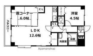 オレンジコート高松【11階】の間取り