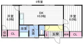 ドリームハウスⅠ【205号室】の間取り