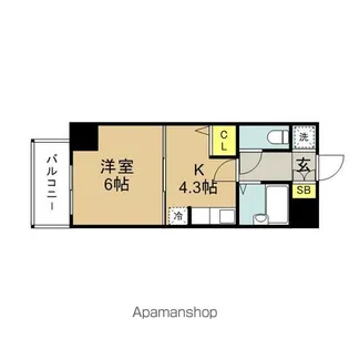 アリエス平尾Ⅱ【5階】の間取り