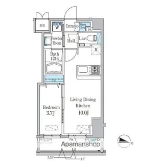 スタイリオ渋谷南平台【2階】の間取り