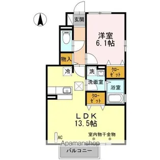 レゾンデイト A【1階】の間取り