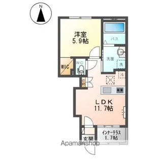 フェリーチェ・ヒマワリⅡ【1階】の間取り