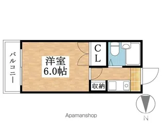 丸善コーポ【207号室】の間取り