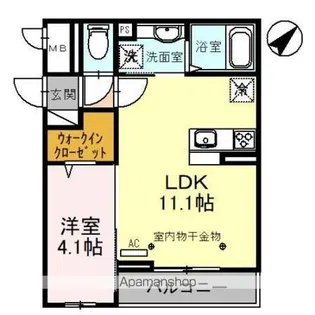 ディール川口【3階】の間取り