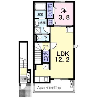 サウス・アデリーヌ【2階】の間取り