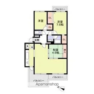 パークハイム中落合【2階】の間取り