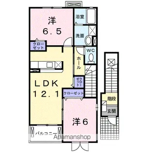 ライフステージウエスト【2階】の間取り