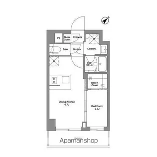 BPRレジデンスMOTOMACHI BAY SIDE【5階】の間取り