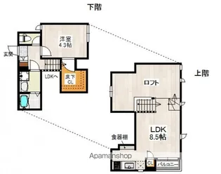 CB千葉ルティア【2階】の間取り