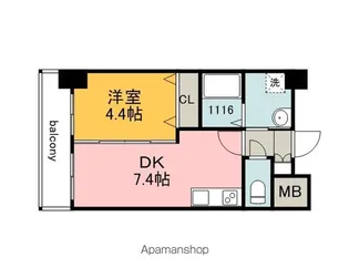 HITOTO広島ナレッジスクエア【423号室】の間取り