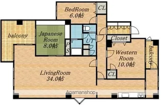 エルミタージュユリ【5階】の間取り