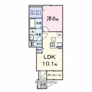 デライト 天龍【1階】の間取り