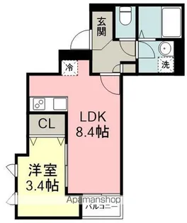 ミモザイズム新宮中央【2階】の間取り