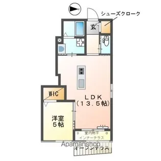 グランパレス浜松半田【1階】の間取り