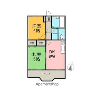 マンションアダージョ【201号室】の間取り