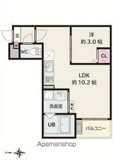 JACK ATSUTAKOSHINⅢ【3階】の間取り