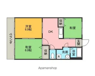 ラ・カーサーJ’S【103号室】の間取り