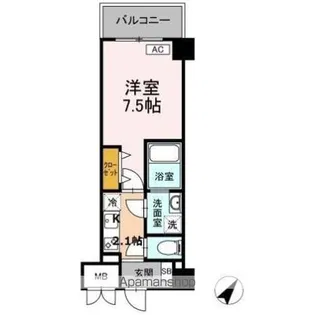 TRE LUCE横濱関内【2階】の間取り