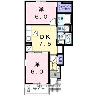 サニーブライト【1階】の間取り