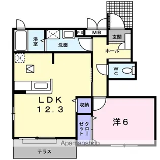 カームリー【1階】の間取り