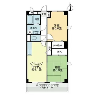 フィネス松縄【2階】の間取り