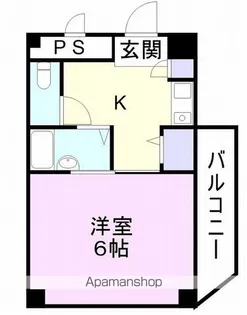 シャルマンフジ和歌山拾弐番館【307号室】の間取り