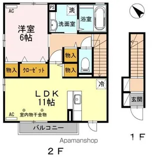 スコヤカパークきのもて【2階】の間取り