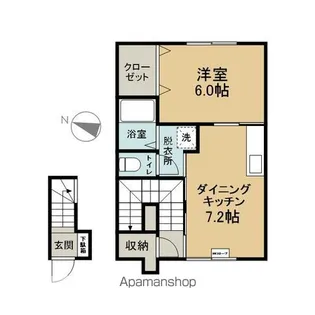 ビレッジB【203号室】の間取り