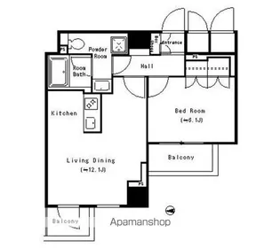 パークキューブ四谷三丁目【10階】の間取り